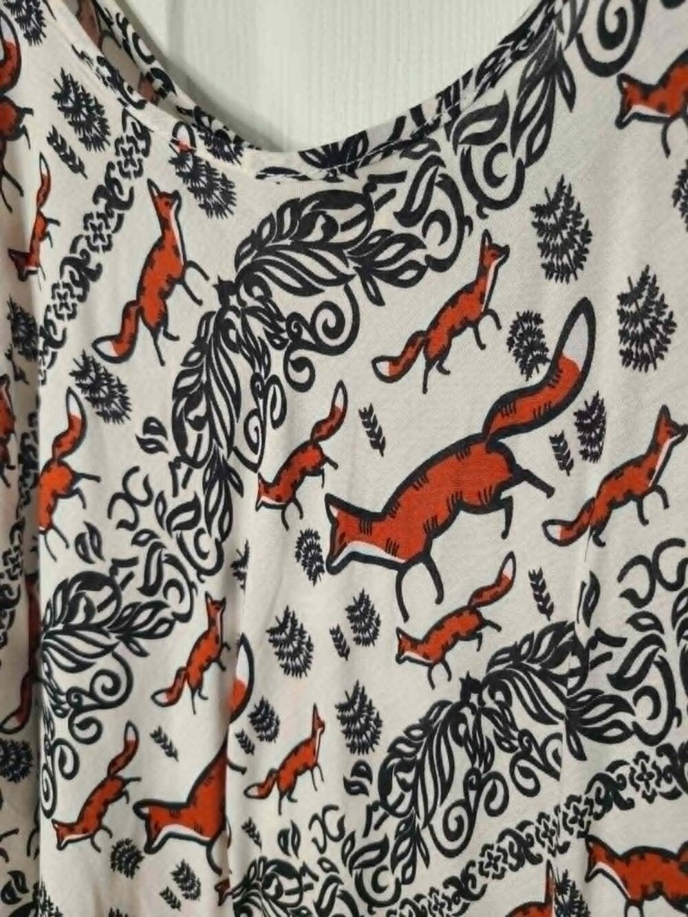 Handmade fox print dress - Picture 3 of 5